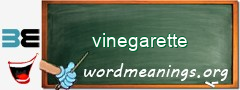 WordMeaning blackboard for vinegarette